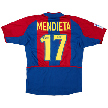 2002-03 Barcelona Player Issue Home Shirt Mendieta #17 - 8/10 - (M)