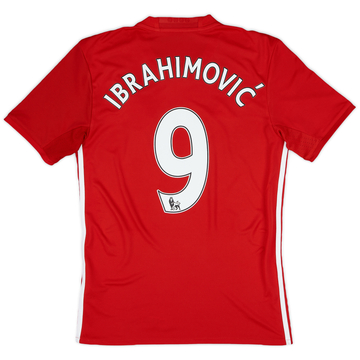 2016-17 Manchester United Home Shirt Ibrahimovic #9 - 8/10 - (XS)
