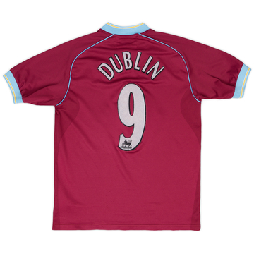 2001-02 Aston Villa Home Shirt Dublin #9 - 6/10 - (Y)