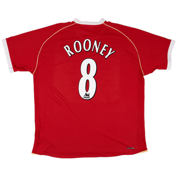 2006-07 Manchester United Home Shirt Rooney #8 - 8/10 - (XXL)