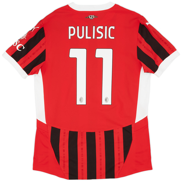 2024-25 AC Milan Authentic Home Shirt Pulisic #11