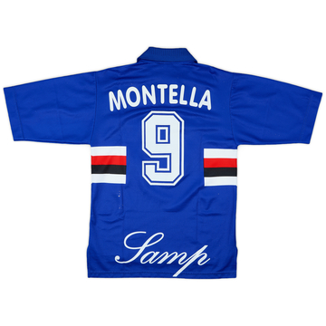 1996-97 Sampdoria Home Shirt Montella #9 - 6/10 - (S)