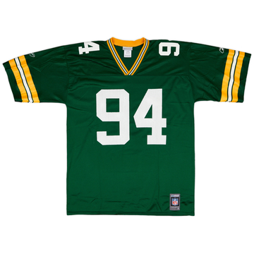 2001 Green Bay Packers Gbaja-Biamila #94 Reebok Home Jersey - 9/10 - (L)