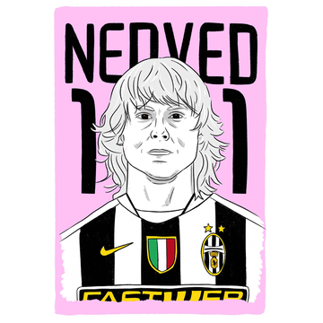 2003-04 Juventus Nedved #11 Serie A Icons A3 Poster/Print