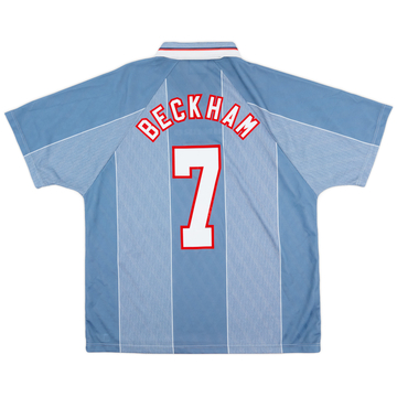 1996-97 England Away Shirt Beckham #7 - 9/10 - (XL)