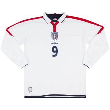 2003 England U-20 Match Issue Home L/S Shirt #9 (Chopra)