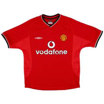 2000-02 Manchester United Home Shirt - 8/10 - (L.Boys)