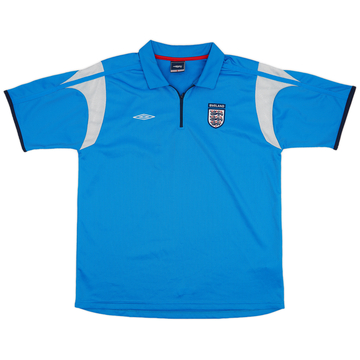 2004-06 England Umbro 1/4 Zip Polo Shirt - 8/10 - (L)