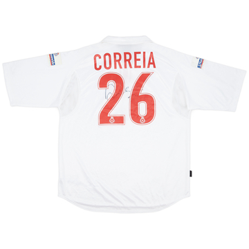2001-02 Bristol City Match Issue Signed Away Shirt Correia #26