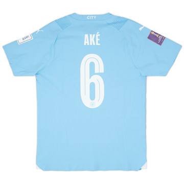 2023-24 Manchester City Match Issue Club World Cup Home Shirt Aké #6