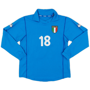 2001 Italy Women's Home L/S Shirt #18 - 6/10 - (L)
