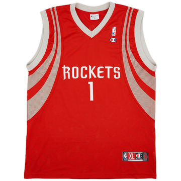 2004-10 Houston Rockets McGrady #1 Champion Authentic Away Jersey - 6/10 - (XL)