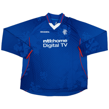 2002-03 Rangers Home L/S Shirt - 9/10 - (XXL)