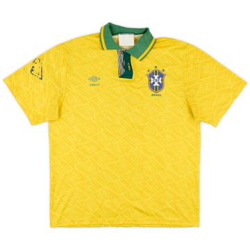 1991-93 Brazil Home Shirt - 5/10 - (L)