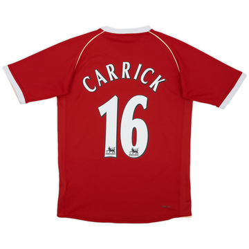 2006-07 Manchester United Home Shirt Carrick #16 - 7/10 - (XL.Boys)
