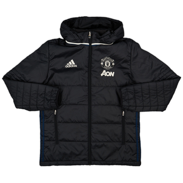 2016-17 Manchester United adidas Hooded Bench Coat - 10/10 - (M)
