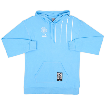 2021-22 Manchester City Puma Hooded Sweat Top - 7/10 - (S)