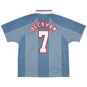 1996-97 England Away Shirt Beckham #7 - 8/10 - (XL)