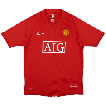 2007-09 Manchester United Home Shirt - 8/10 - (XL.Boys)