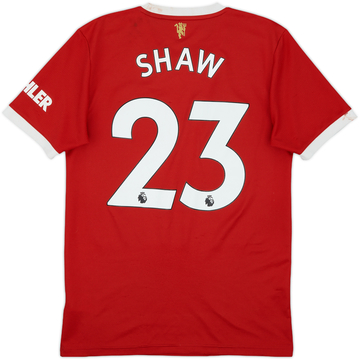 2021-22 Manchester United Home Shirt Shaw #23 - 6/10 - (S)