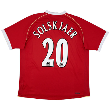 2006-07 Manchester United Home Shirt Solskjaer #20 - 5/10 - (XL)