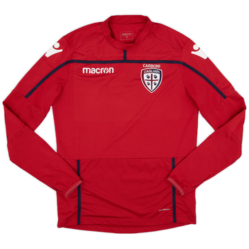 2019-20 Cagliari Macron Staff Issue Drill Top 'Carboni' - 8/10 - (S)
