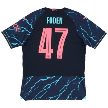 2023-24 Manchester City Player Issue Third European Shirt Foden #47