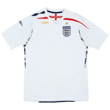 2007-09 England Home Shirt - 5/10 - (XL.Boys)