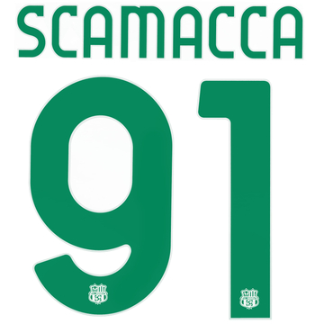 2021-22 Sassuolo Away Scamacca #91 Name Set