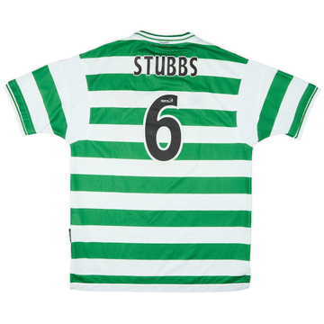 1999-01 Celtic Home Shirt Stubbs #6 - 7/10 - (XL)