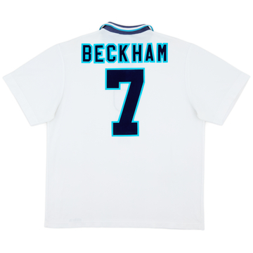 1995-97 England Home Shirt Beckham #7 - 8/10 - (XL)