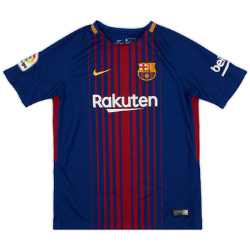 2017-18 Barcelona Home Shirt - 8/10 - (L.Boys)