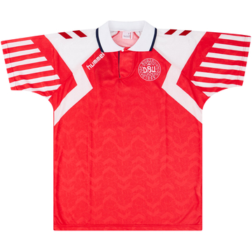 1993 Denmark Match Worn Home Shirt #6 (v USA)