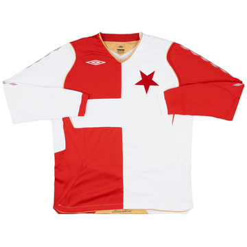 2008-09 Slavia Prague Home L/S Shirt - 8/10 - (L)