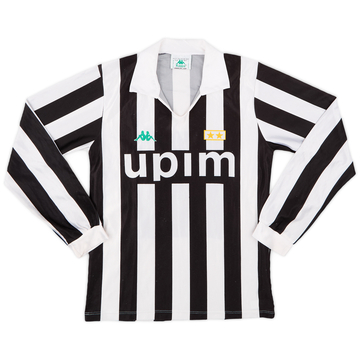 1991-92 Juventus Home L/S Shirt - 8/10 - (S)