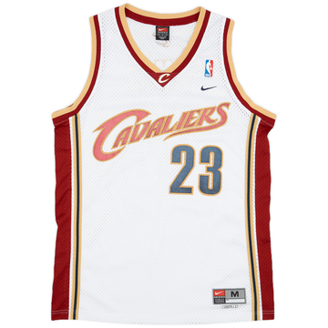 2003-04 Cleveland Cavaliers James #23 Nike Swingman Home Jersey - 6/10 - (M)