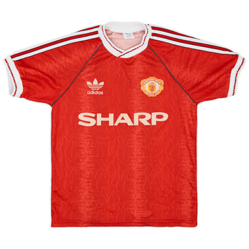 1990-92 Manchester United Home Shirt - 7/10 - (S)