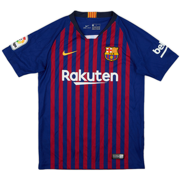 2018-19 Barcelona Home Shirt - 8/10 - (M.Boys)