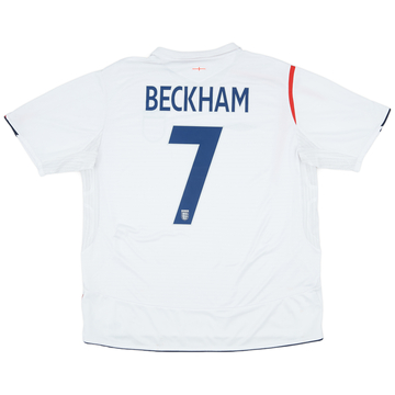 2005-07 England Home Shirt Beckham #7 - 6/10 - (XXL)
