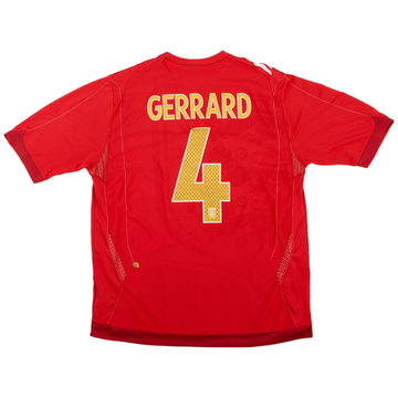 2006-08 England Away Shirt Gerrard #4 - 5/10 - (XL)