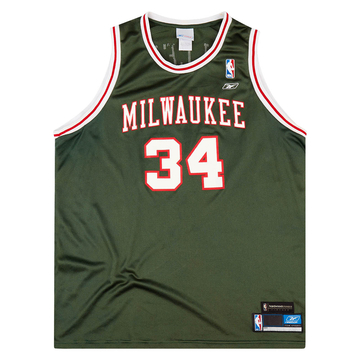 2002-03 Milwaukee Bucks Allen #34 Reebok Hardwood Classics Jersey (Away) L