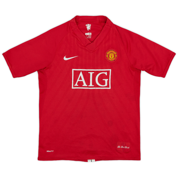 2007-09 Manchester United Home Shirt - 5/10 - (XL.Boys)