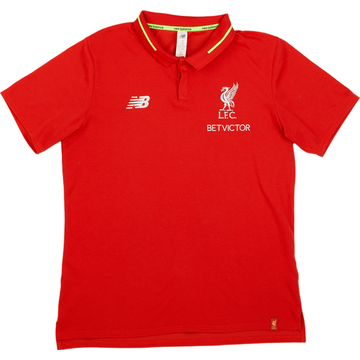 2018-19 Liverpool New Balance Polo Shirt - 9/10 - (L)