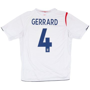 2005-07 England Home Shirt Gerrard #4 - 6/10 - (XL)