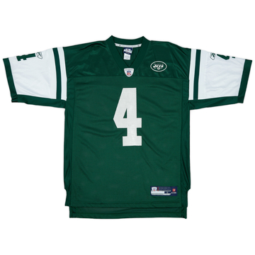 2008 New York Jets Favre #4 Reebok On Field Home Jersey - 9/10 - (L)