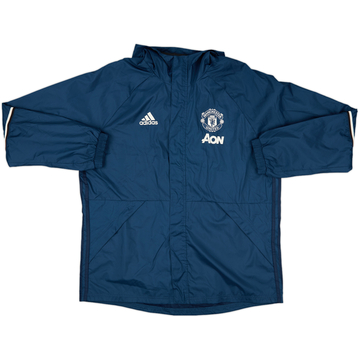 2016-17 Manchester United adidas Hooded Track Jacket - 8/10 - (XL)