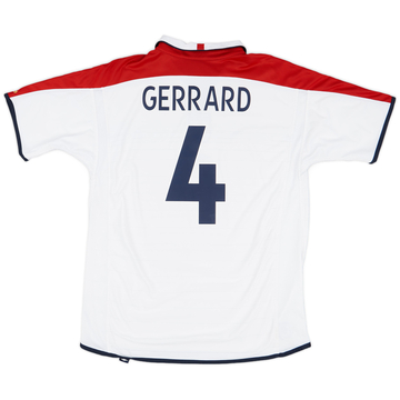 2003-05 England Home Shirt Gerrard #4VS