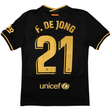 2020-21 Barcelona Away Shirt De Jong #21 - 10/10 - (S)