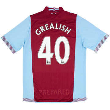 2013-14 Aston Villa Home Shirt Grealish #40 - 6/10 - (L)