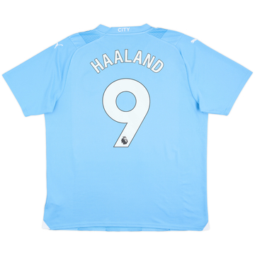 2023-24 Manchester City Home Shirt Haaland #9 - 8/10 - (XL)